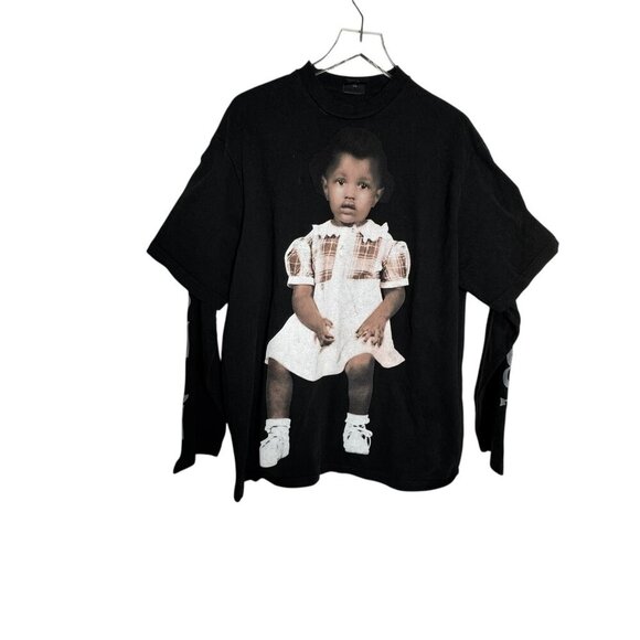 Kayne West Donda Chicago Listening Event House mens t-shirt Layered Medium - Picture 8 of 8